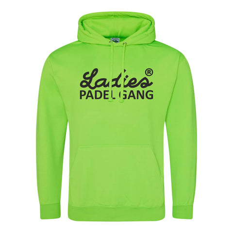 FELPA CON CAPPUCCIO ELECTRIC GREEN LADIES PADEL GANG